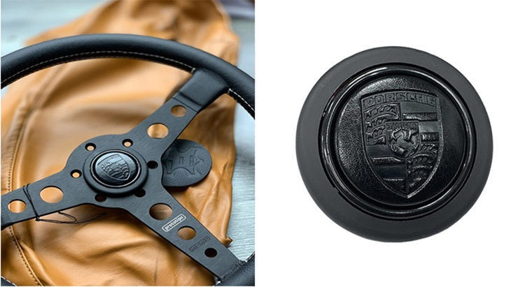 MOMO Crest Horn Button/ MOMO クレスト　ホーンボタン、レザー